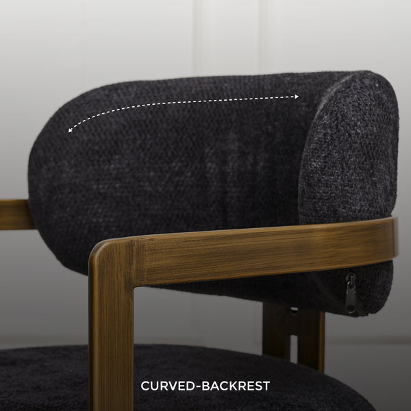 Julio Boucle Dining Chair (Black)