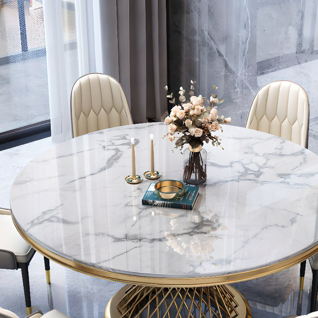 Table 1080 White Modern Round Dining Table Modern Round Dining Table SDT 508