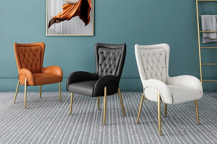 Lorenza Dining Chair with Brush Gold Legs