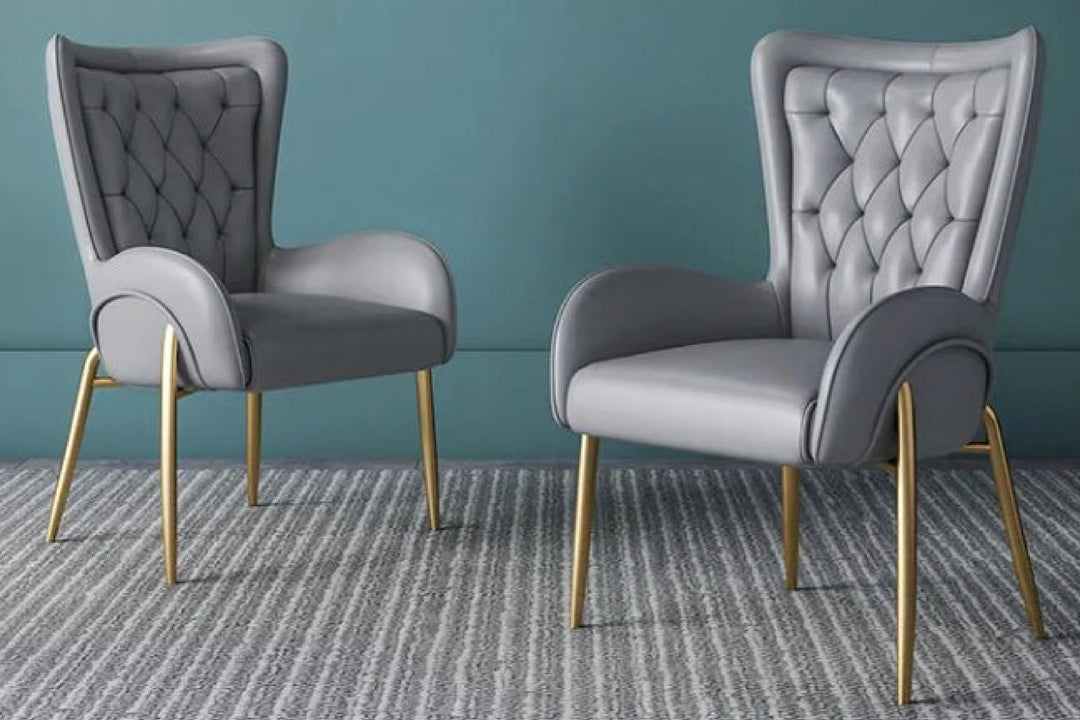 Lorenza Dining Chair with Brush Gold Legs