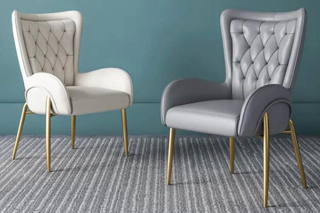 Lorenza Dining Chair with Brush Gold Legs