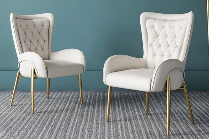 Lorenza Dining Chair with Brush Gold Legs