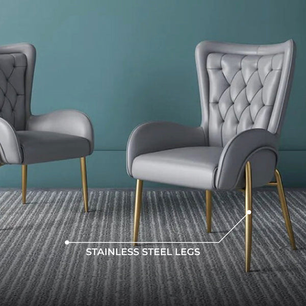Lorenza Dining Chair with Brush Gold Legs