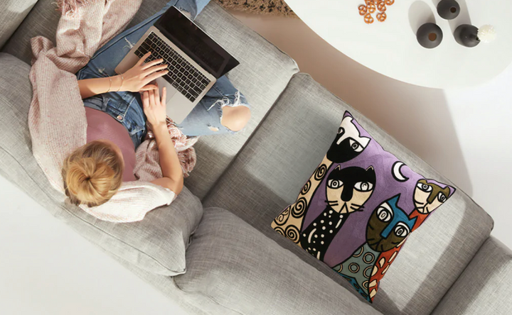 LurelBurchCatArtCushionCover