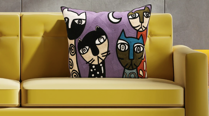 LurelBurchCatArtCushionCover