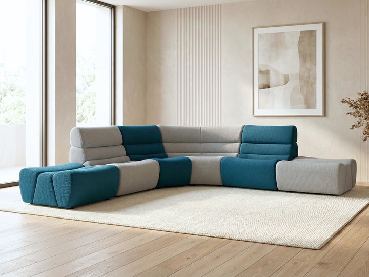 Manchester Corner Lounge Sofa with Ottomans – Modern Sectional Couch
