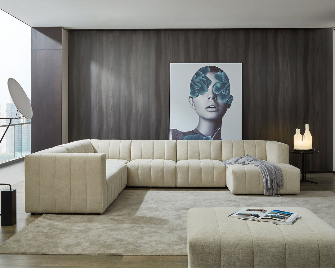 Amsterdam Modular Corner Lounge - Contemporary Fabric Sectional Sofa