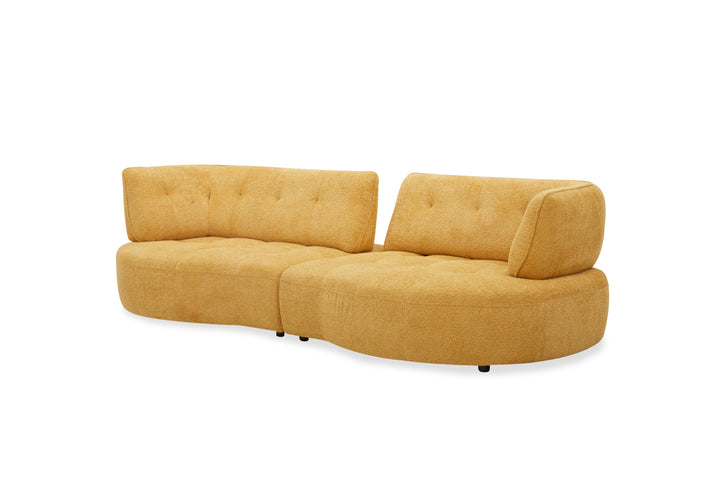 Mapple Woven Fabric Corner Lounge – Modern Sectional Sofa