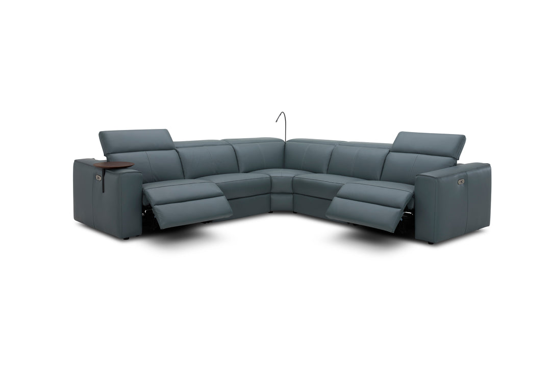 Gray sectional sofa on a white background