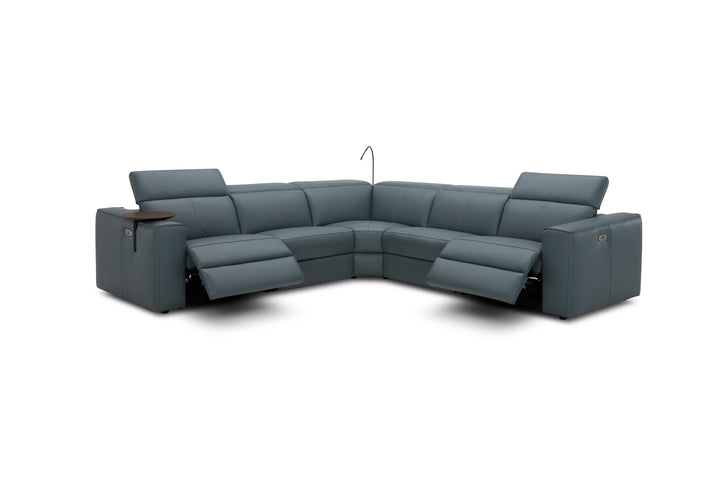 Gray sectional sofa on a white background