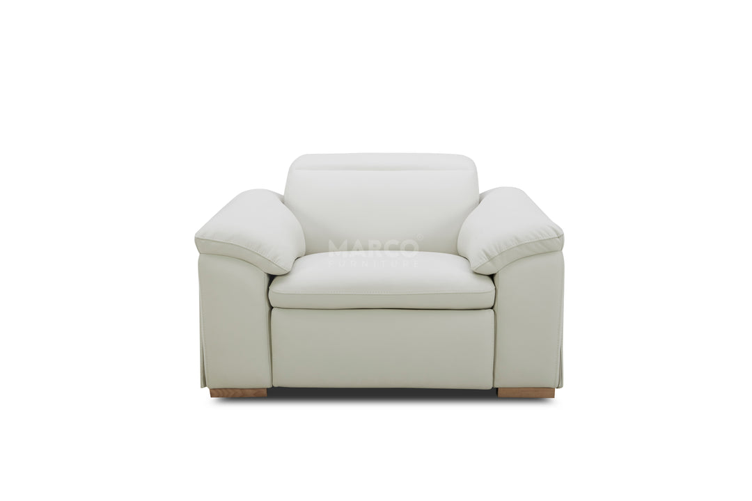 Nevada Single Seat Electric Reclining Leather Lounge Chair