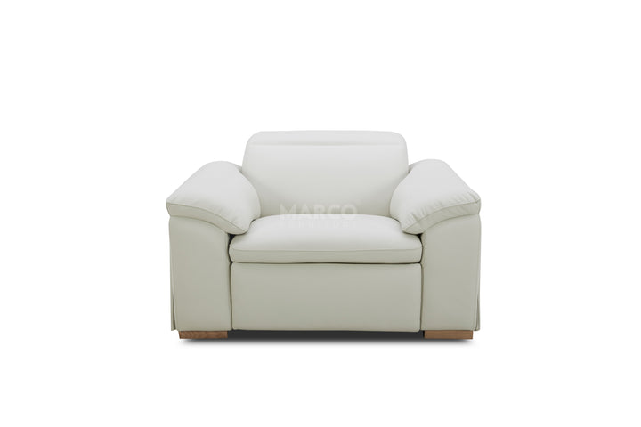 Nevada Single Seat Electric Reclining Leather Lounge Chair