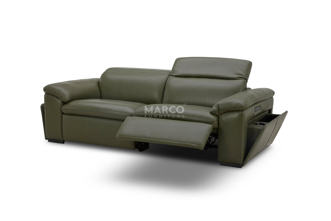 Nevada 2-Seater Leather Reclining Lounge – Electric Recliner Sofa