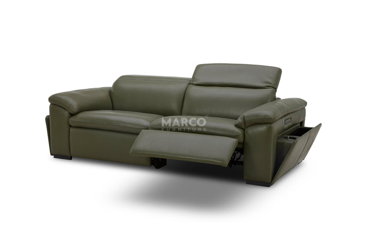 Nevada 2-Seater Leather Reclining Lounge – Electric Recliner Sofa