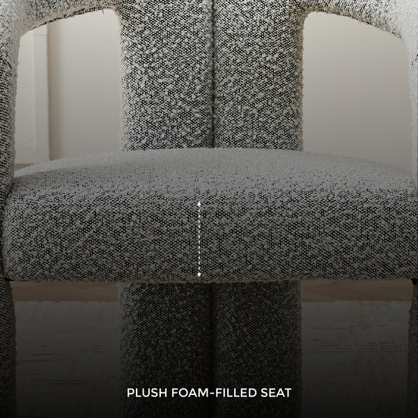 Nirvana Boucle Dining Chair (Salt & Pepper)