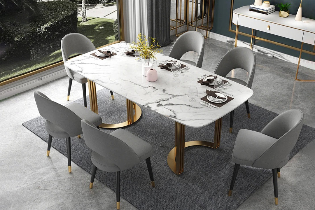 OSCAR WHITE CERAMIC DINING TABLE