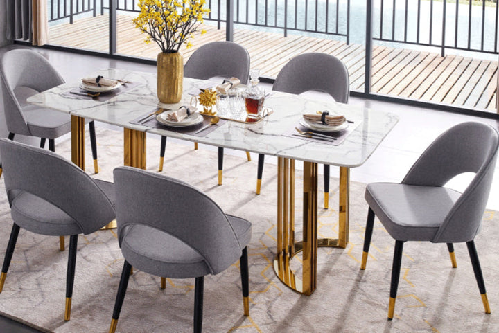 OSCAR WHITE CERAMIC DINING TABLE