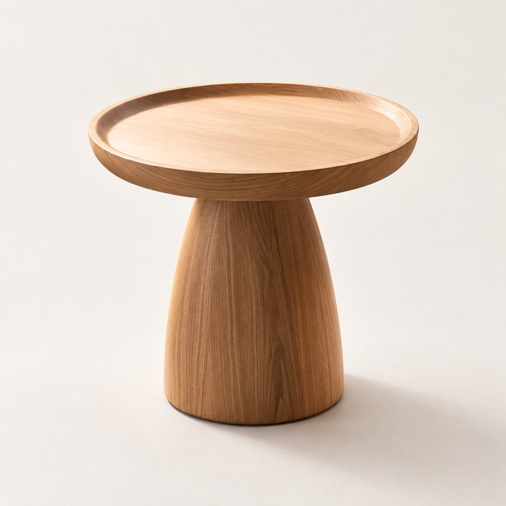 Oakley Ash Veneer Round Corner Table