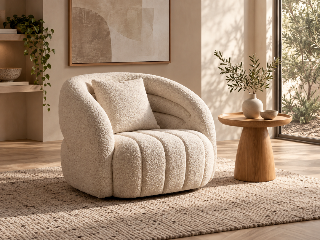 Oakley Ash Veneer Round Corner Table