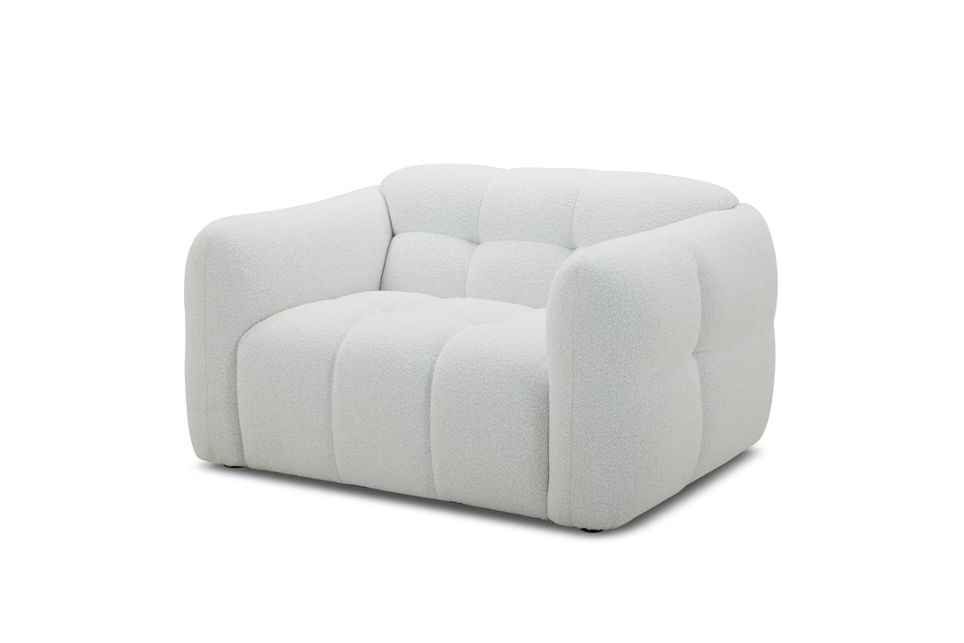 Olavia Woven Fabric Single Seat Sofa