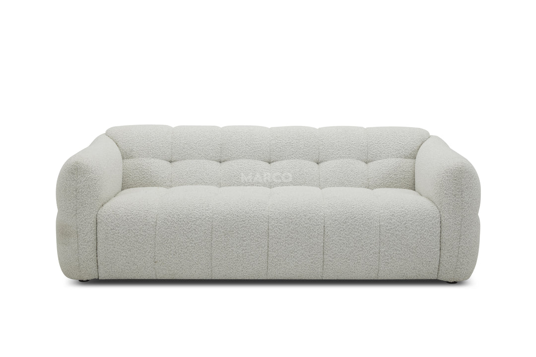 Olavia 2 Seater Fabric Sofa – Tufted Woven Fabric Lounge