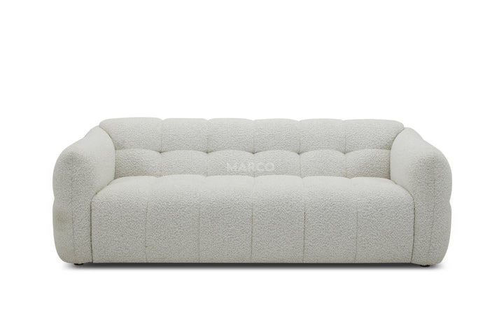 Olavia 2 Seater Fabric Sofa – Tufted Woven Fabric Lounge