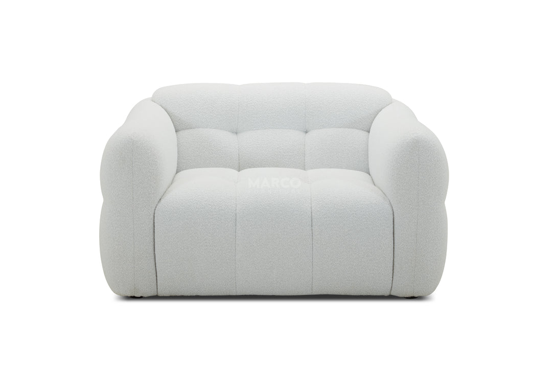 Olavia Woven Fabric Single Seat Sofa