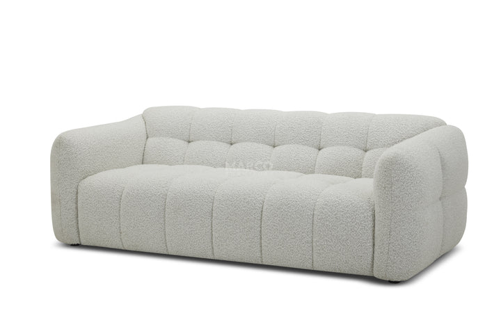 Olavia 2 Seater Fabric Sofa – Tufted Woven Fabric Lounge