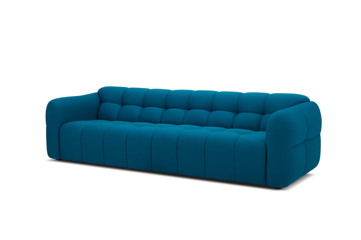 Olavia 3 Seater Woven Fabric Sofa – Tufted Design