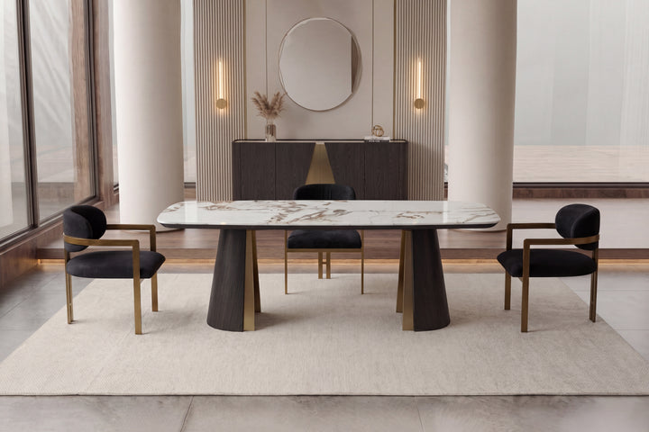 Olmo Fiorito Sintered Stone Dining Table (Black)