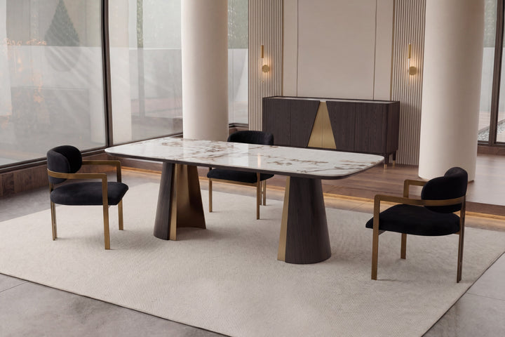 Olmo Fiorito Sintered Stone Dining Table (Black)