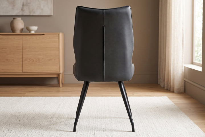 Oz Designer High Back Faux Leather Dining Chair