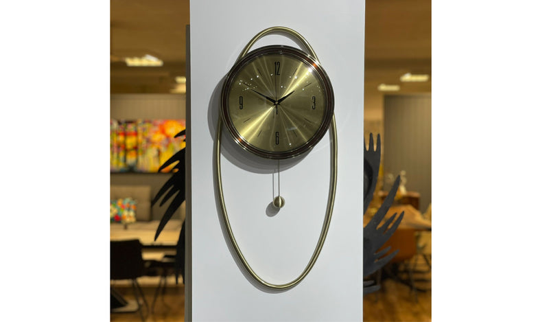 Pendulum Wall Clock Orbit (GOLD)  (35x75 cm)