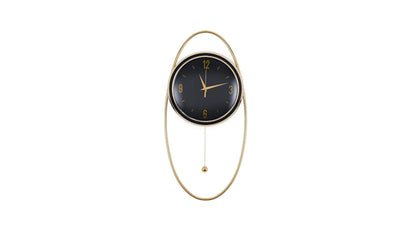 Pendulum Wall Clock Orbit (Black) 35 x 75 cm