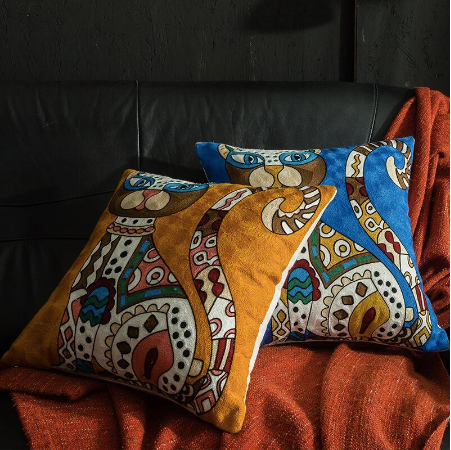 PicassoInspiredEmbroideryCushionCovers