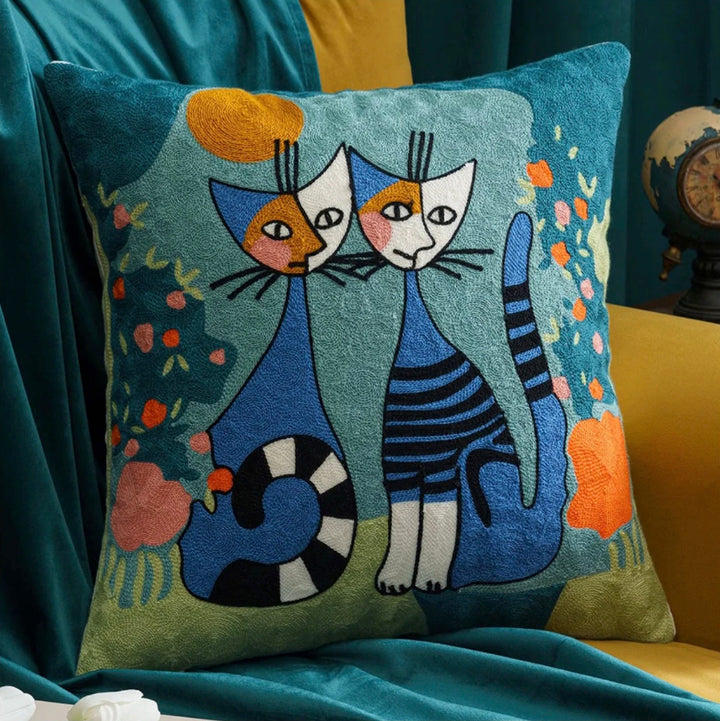 Picasso Stylish Cat Love Cushion
