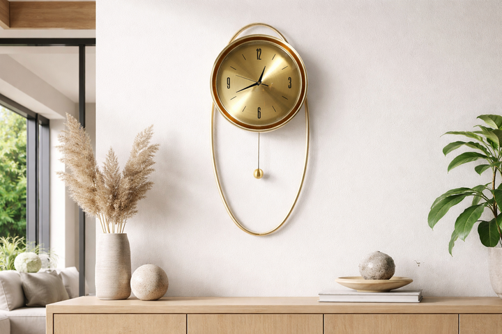 Preston Oval Pendulum Hanging Wall Clock