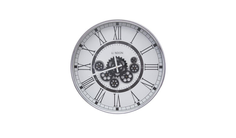 Round Moving Cogs Wall Clock 59cm