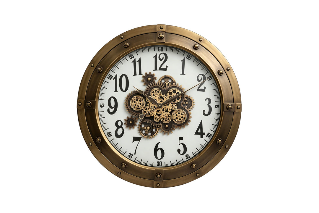 Scarlett Extra Large Industrial Gear Metal Wall Clock (80cm)