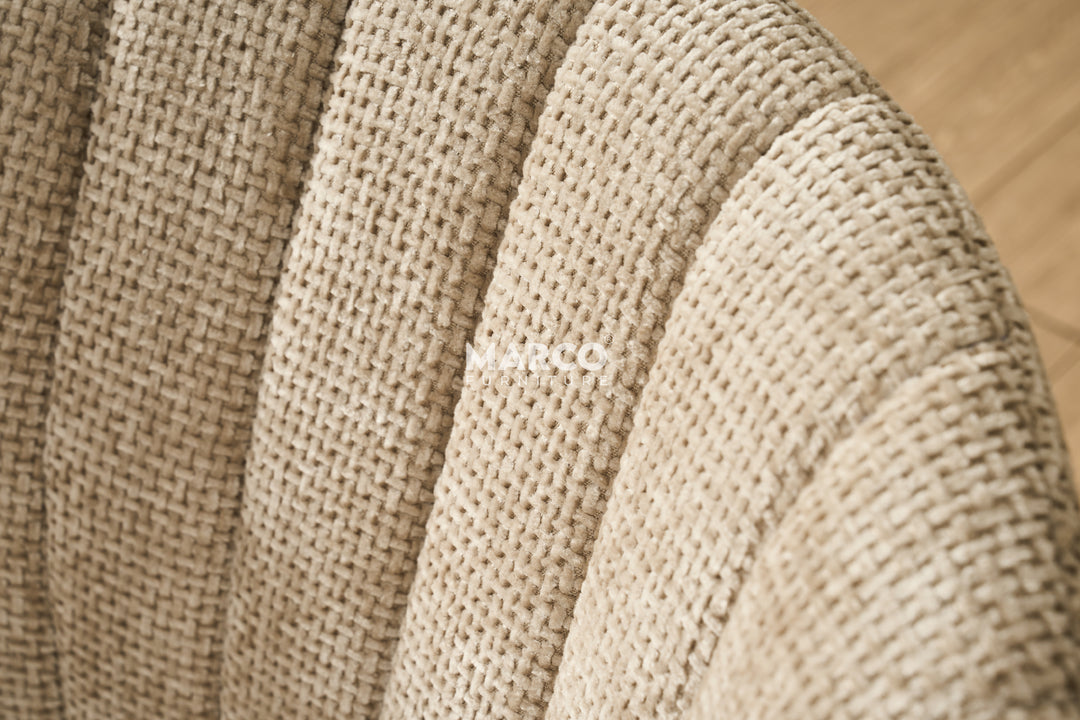 Selena Woven Fabric Dining Chair in Beige Color