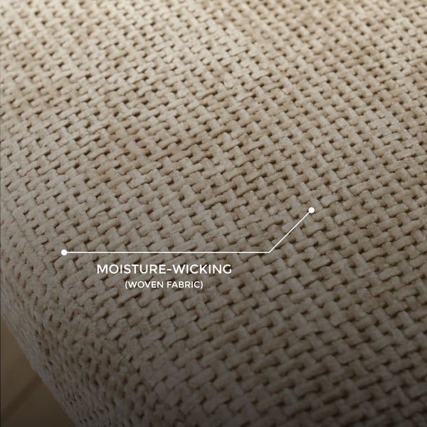 Selena Woven Fabric Dining Chair in Beige Color