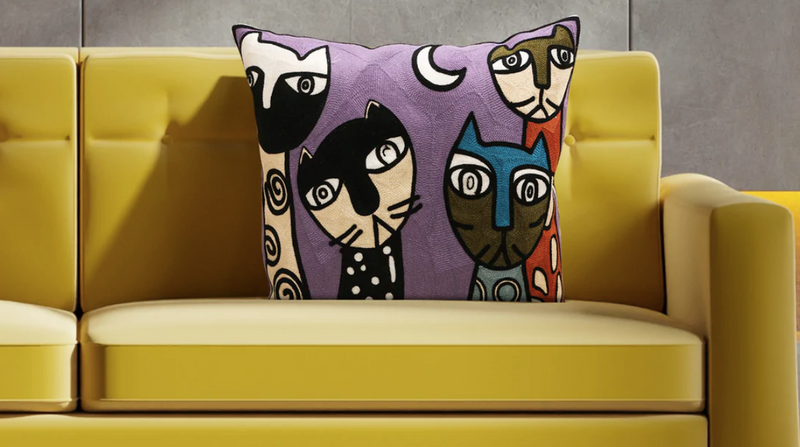 SimSam Family Picasso Inspired Cushion