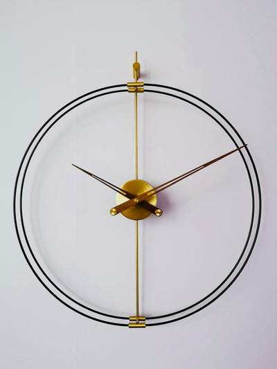 Skeleton Clock -Gold & Black - 60 cm