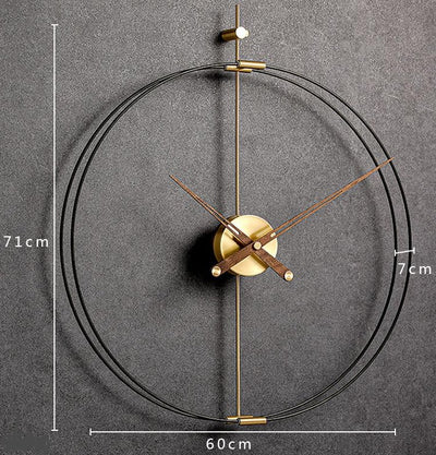 Skeleton Clock -Black - 80 cm