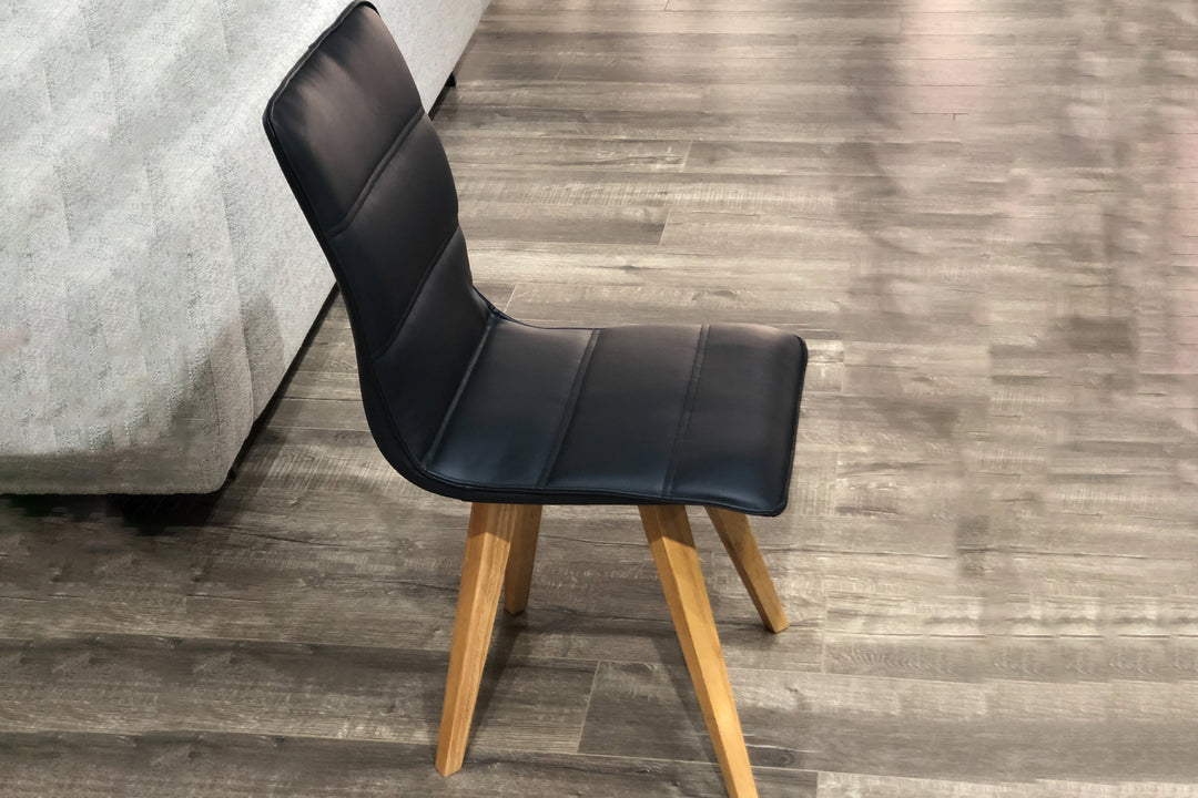 Sydney Black PU Leather Dining Chair – Armless High-Back Chair