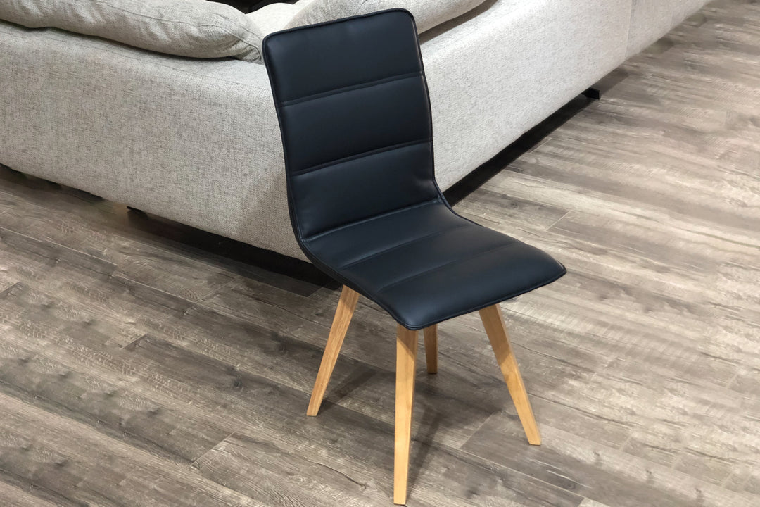 Sydney Black PU Leather Dining Chair – Armless High-Back Chair