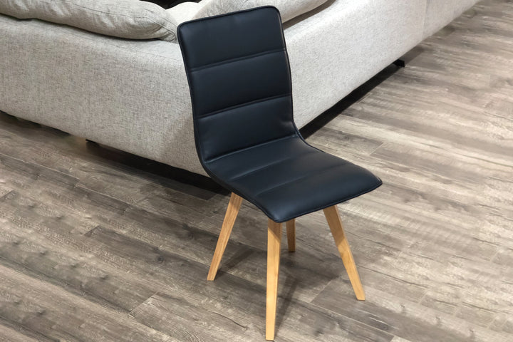 Sydney Black PU Leather Dining Chair – Armless High-Back Chair