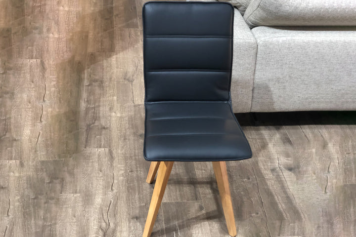 Sydney Black PU Leather Dining Chair – Armless High-Back Chair