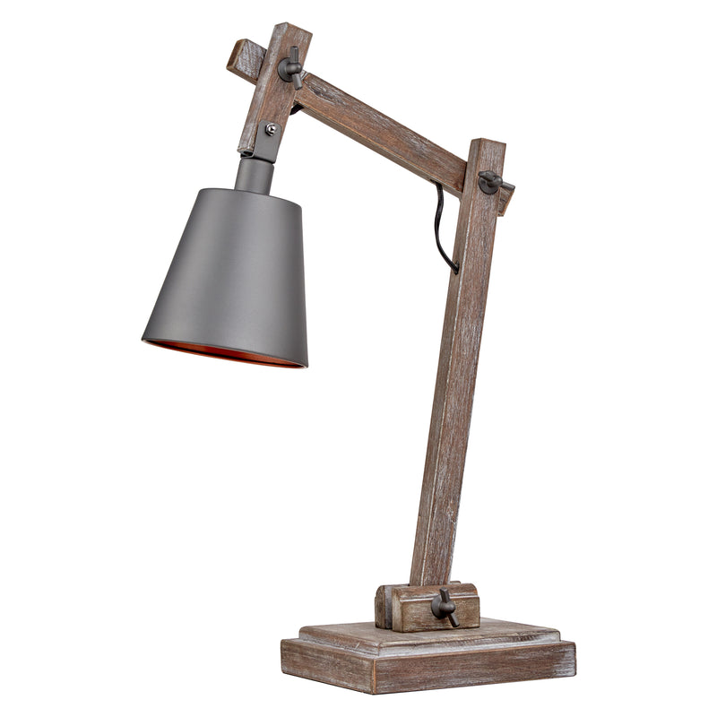 Table Lamp Grey/Gold inside Shade