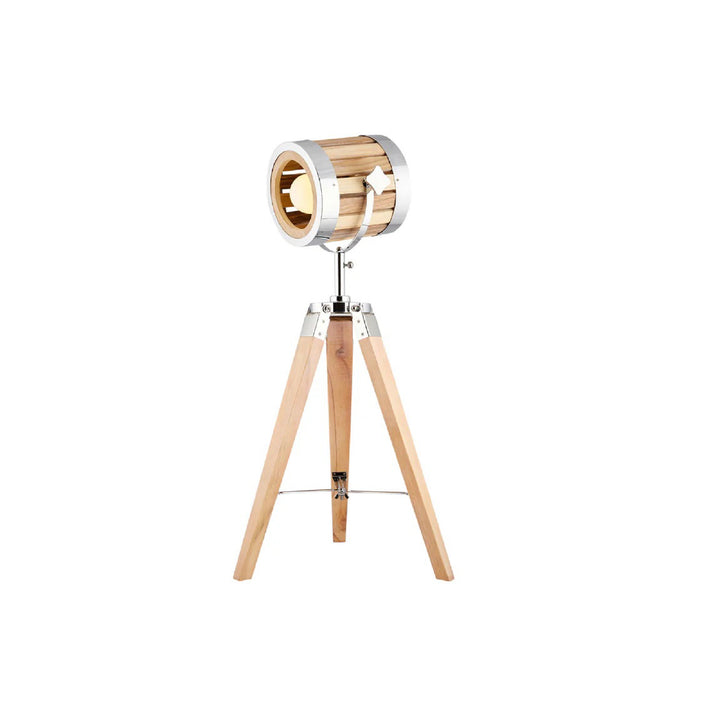 Terra Tripod Table Lamp Wooden Shade